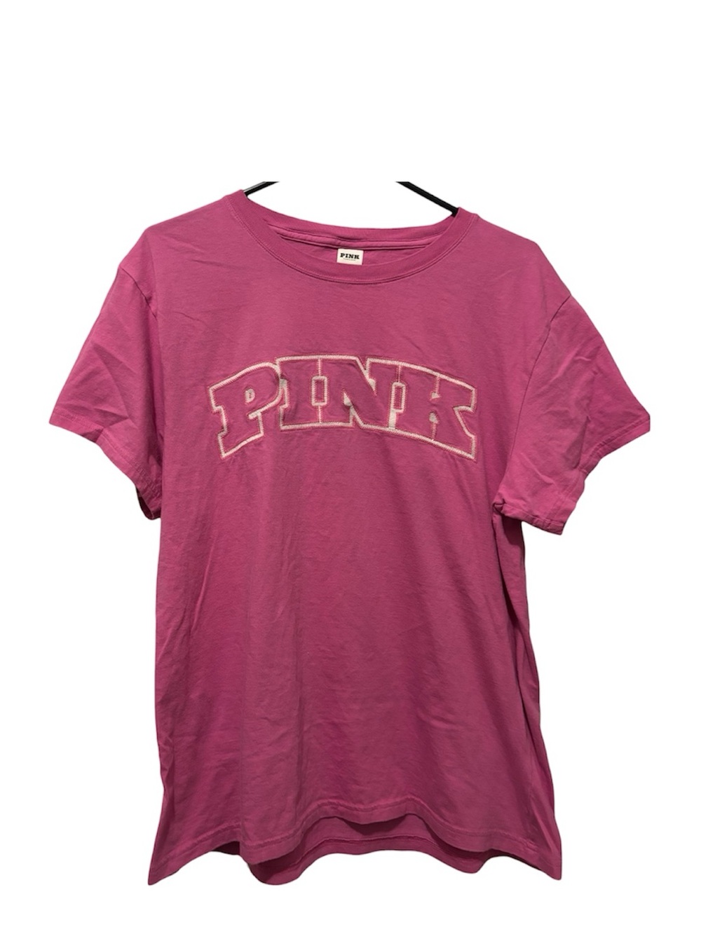 PINK by Victoria's Secret Raspberry Logo Short Sleeve Tee